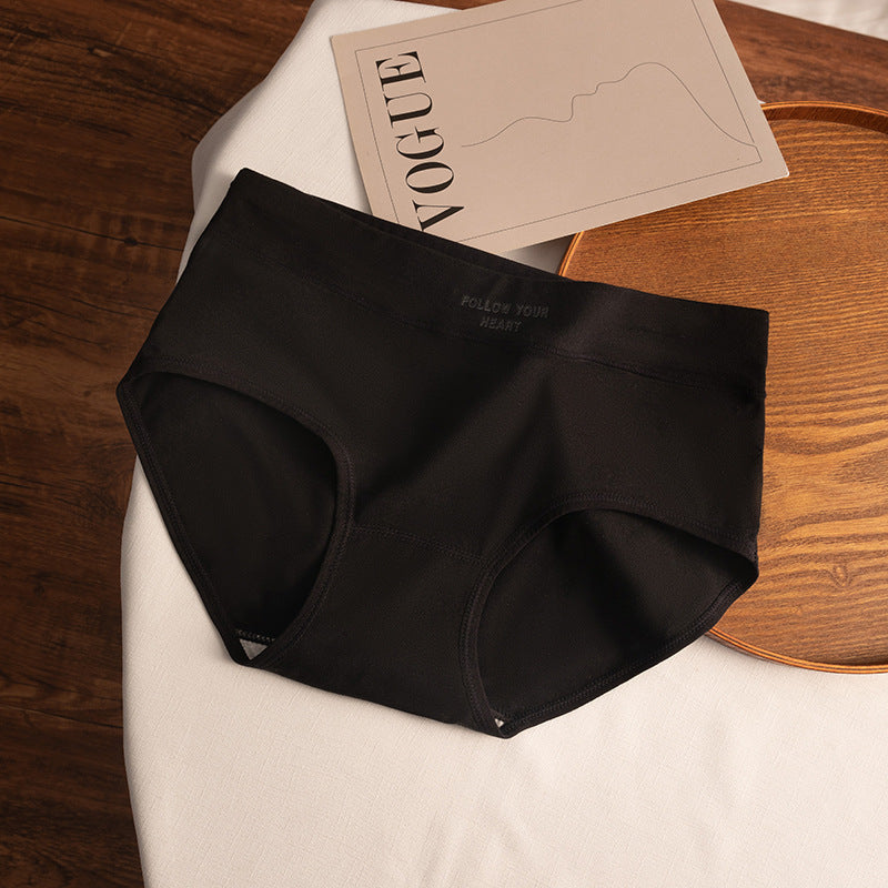 Printed Cotton Mid Waist Underwear Cotton Crotch - Chic Angle